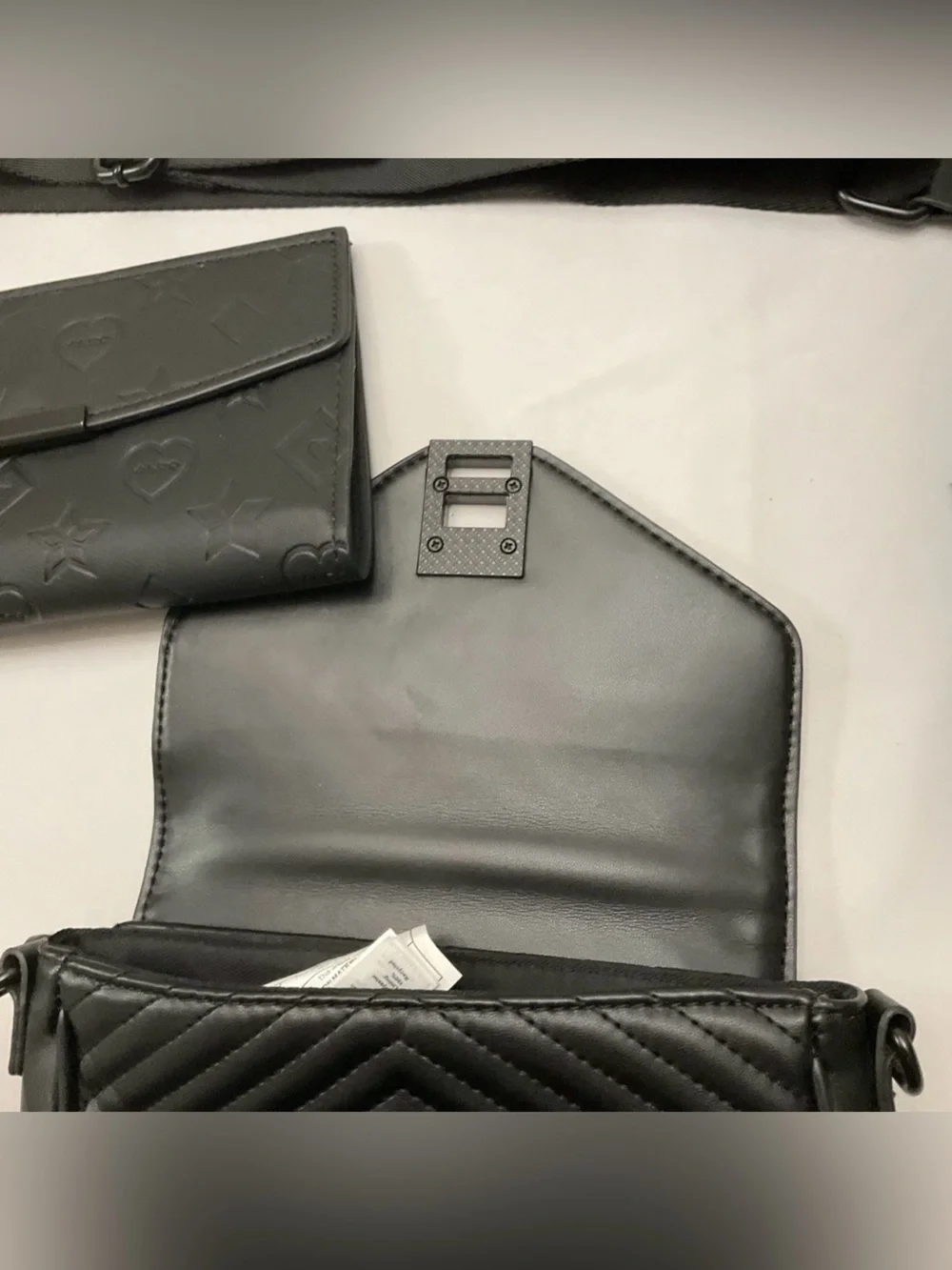 Aldo 3 in 1 Handbag Exchange Straps Black Clutch